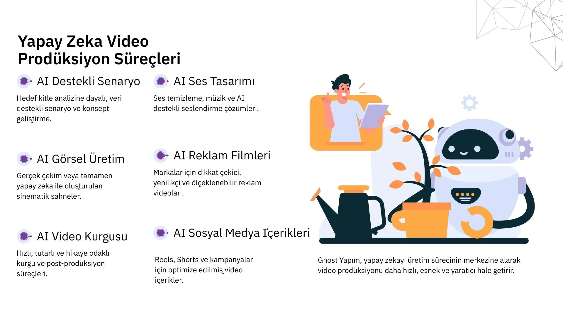 Yapay zeka video prodüksiyon süreçleri